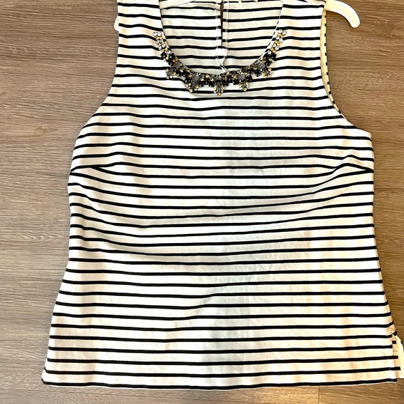 RARE j crew embellished sleeveless top - Picture 3 of 5